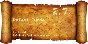 Rafael Tünde névjegykártya