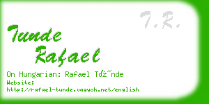 tunde rafael business card